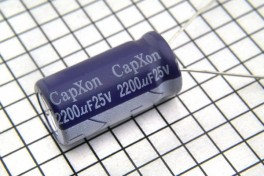 Конденсатор 2200,0 х 25 V (13 х 25)  85° CapХon