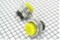 Кнопка PBS-26B (DS212)  круглая, без фиксации, металл (жёлтая)  (3А 125В)