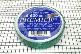 Изолента  "Premier"  0,13х15 мм х 25 м зелёная