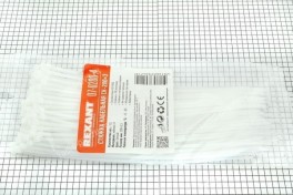 Стяжки пластиковые (nylon 66) 3,0х200 белые  (уп 100 шт)