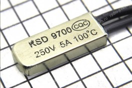 Термореле (термостат выносной)  KSD-9700  100° С  5А, 250V (on-of)