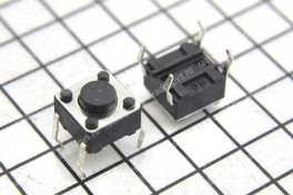 Кнопка мини  6х6   4 pin  горизонтальная  H- 4,5 мм