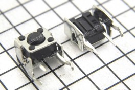 Кнопка мини  6х6 (KFC-A06-HD)  2 pin  вертикальная H- 4,3 мм (TS)