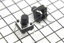 Кнопка мини  6х6   4 pin  горизонтальная  H- 7 мм