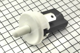 Кнопка KFT 206 (PBS-35B)  круглая, 2 pin, без фиксации, на замыкание (белая) D-22мм, уст. D-20 мм  (для холодильника)