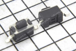 Кнопка мини  3х6   2 pin  горизонтальная h-4,3 мм SMD