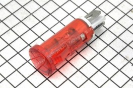 Лампочка  110/220 V пластик цилиндрическая MDX 11A (красная) (D-11 мм, крепёж защёлка, уст D-9 мм)  China
