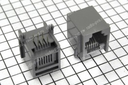 Розетка ТЛФ (6P6C RJ11)  (TJ1А) на плату