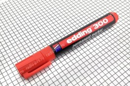 Маркер Edding 300  (D-1,5-3 мм)  для этикеток и ценников, красный