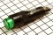 Лампочка  220 V пластик цилиндрическая NXD-215 (зелёная) (D-8 мм, крепёж гайка, уст D-8 мм) L-30 мм