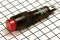 Лампочка  220 V пластик цилиндрическая NXD-215 (красная) (D-8 мм, крепёж гайка, уст D-8 мм) L-30 мм