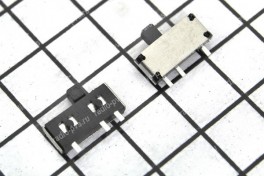 Переключатель MSK12C01 микро, движковый, горизонтальный 3 pin  6,5x1,5x3 мм h-1,3 мм SMD