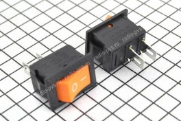 Переключатель SMRS-101-1C2 (KCD5-101) микро без подсветки (on-off) (оранжевый) (3А 250В)