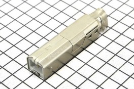 Штекер USB B на кабель с обтюратором