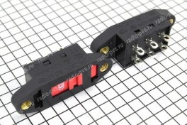 Переключатель движковый  6 pin 110-230 (10А 250В) с пазом