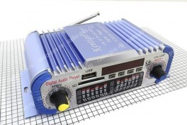 УНЧ  в корпусе 2 x 20 Вт HY601  питание 12В ( USB, TF,FM) с пультом