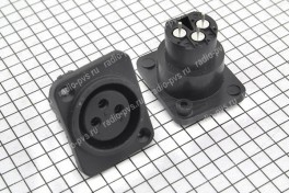 Гнездо XLR (Canon)  на панель 3 pin (прямые выводы)