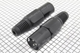 Штекер XLR (Canon)  на кабель чёрный