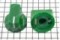 Ручка для переменного резистора на вал 6 мм  D-19x15 мм  пластик зелёный (KN19)