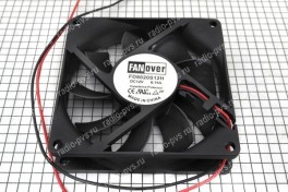 Вентилятор для радиоаппаратуры  80х80х20 мм  12В  FD8020S12H