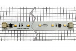 Светодиодная линейка на алюминиевой подложке 520х15 мм, 220 В с инвертором, 24 led (2835, 4000 k, 10w)