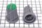 Ручка для переменного резистора на вал 6 мм  D-14x20 мм  пластик  (серый-зелёный)