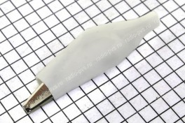 Зажим "Крокодил"  L-42,5 мм изолированный белый
