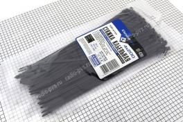 Стяжки пластиковые (nylon 66) 4,0х200 чёрные  (уп 100 шт)