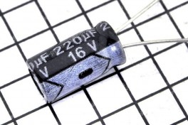 Конденсатор 220,0 х 16 V (6,3 х 12) 105°