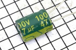 Конденсатор 47,0 х 100 V (10 х 12,5) 105°