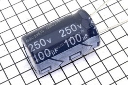 Конденсатор 100,0 х 250 V (16 х 25)  105°