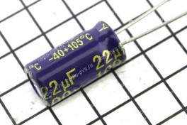 Конденсатор 22,0 х 100 V (6,0 х 12) 105°