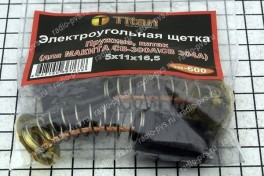 Щётка электроугольная  5х11х16,5 пружина, пятак для Makita СВ 300A\CB304A (мод. 600),  (уп 10 пар)