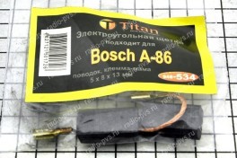 Щётка электроугольная  5х8х13 поводок, клемма-мама для BOSCH A-86 в коробке (мод. 534), (уп 10 пар)