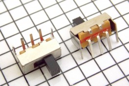 Переключатель SS-12F23G5 микро движковый  3 pin  15х5,9x5 0,5A 50B SPDT (on-on)