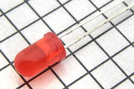 Светодиод  FYL-5013SRT  красный матовый  D-5 мм