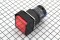 Кнопка A16-11SF (EB2A)  квадратная, с фиксацией, без подсветки, 220В 3А (красная) 18х18 мм