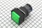 Кнопка A16-11ZF (EB2A)  квадратная, без фиксации, без подсветки, 220В 3А (зелёная) 18х18 мм