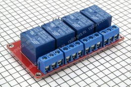 Релейный модуль 12В 10А, 4 канала