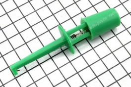 Щуп приборный выдвижной в изоляции зелёный