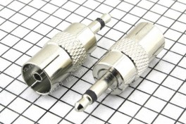Переходник  шт-3,5 mm х гн-TV металл
