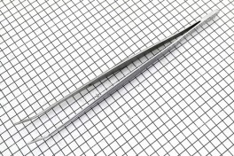 Пинцет медицинский 140 х 0,8 мм изогнутый с ограничителем