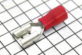 Гнездо плоское 6,3х0,8  красное   (уп 100 шт)