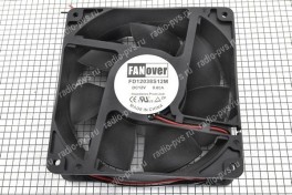 Вентилятор для радиоаппаратуры  120х120х38 мм  12В  FD12038S12H2