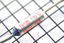 Термопредохранитель на Т-135&deg; С  10А, 250V  (уп 10 шт)