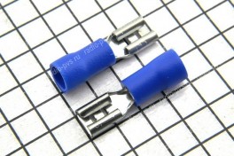 Гнездо плоское 4,8 х 0,8  синее   (уп 100 шт)