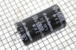 Конденсатор 6800,0 х 50 V (25 х 40) 105&deg; (жесткие выводы)
