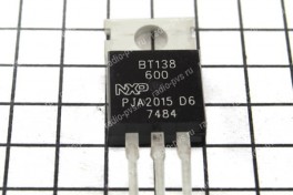 Тиристор BT 138-600  (12A, 600V) TRIACs  (TO-220AB)