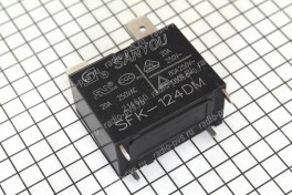 Реле  24В 20А SFK-124DM (DC24V-20A) 30х15х22 мм, на плату 4 pin, 2 клеммы вверх 6, мм