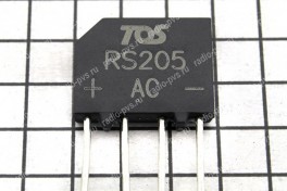 Мост диодный RS 205 (KBP)  (2A, 600V)
